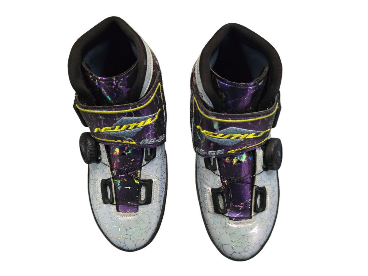 FINNSKATES Carbon Speed Skating Skates Boots-white‑purple