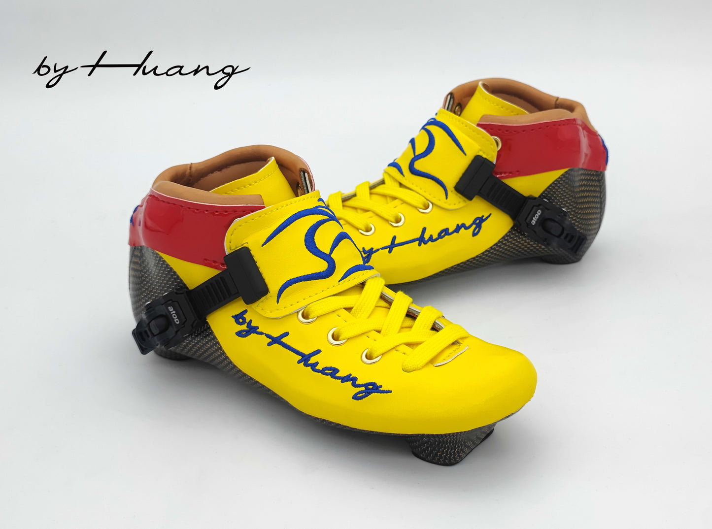 SKATING START YANHUANG Speed Skate Boots-Yellow Red