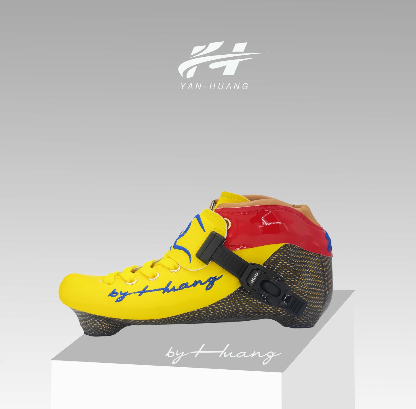 SKATING START YANHUANG Speed Skate Boots-Yellow Red
