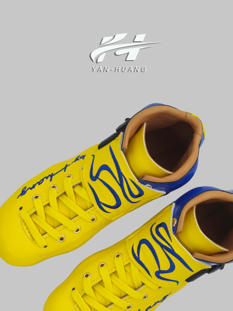 SKATING START YANHUANG Speed Skate Boots-Yellow Blue