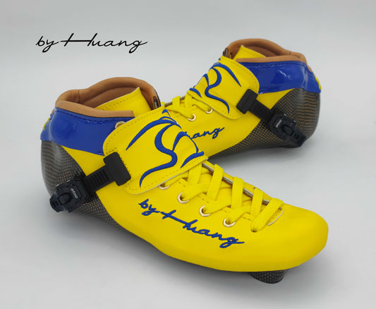 SKATING START YANHUANG Speed Skate Boots-Yellow Blue