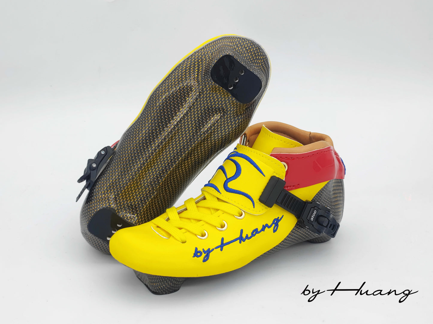 SKATING START YANHUANG Speed Skate Boots-Yellow Red