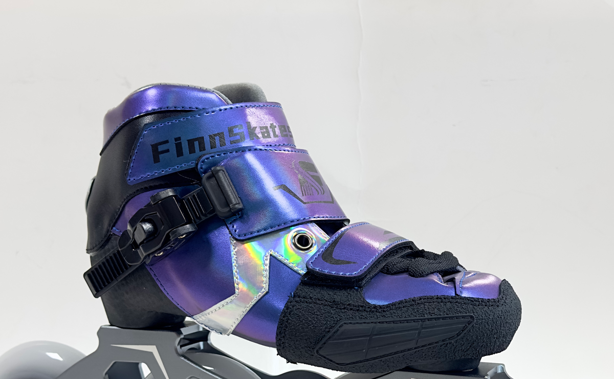 FINNSKATES Junior Adjustable Speed Skating Skates Boots-Blue