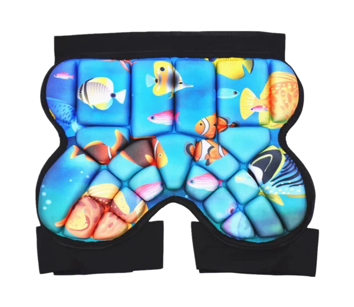 Kids Butt Hip Protection Shorts Pants Pads-Blue