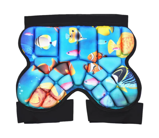 Kids Butt Hip Protection Shorts Pants Pads-Blue