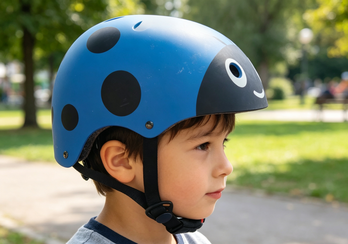 Finn Skats Helmet-Blue Ladybug