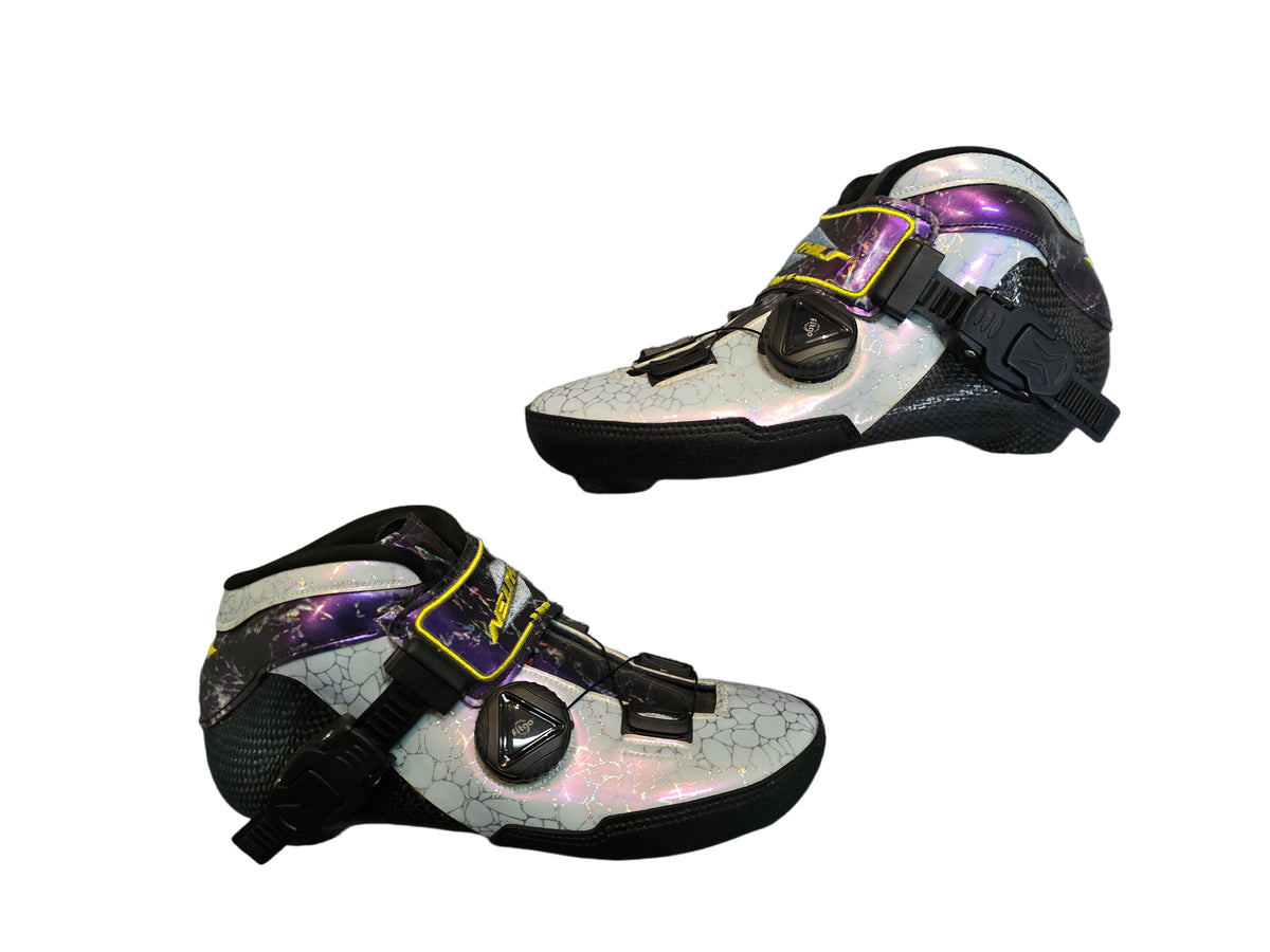 FINNSKATES Carbon Speed Skating Skates Boots-white‑purple
