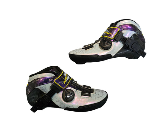 FINNSKATES Carbon Speed Skating Skates Boots-white‑purple