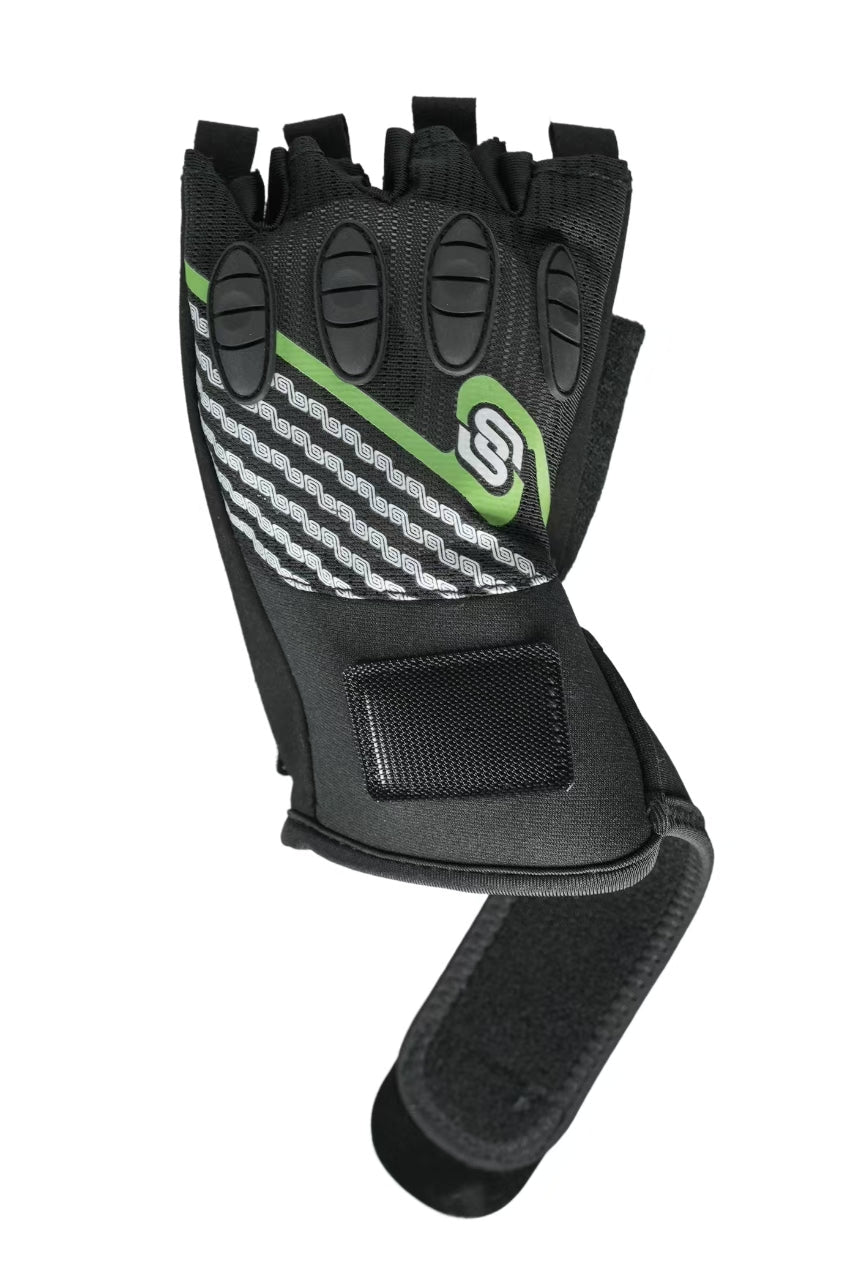 Skating Start Half-Finger Speed Skating Gloves | Anti-Slip Protective Gloves with Wrist Support for Kids & Adults