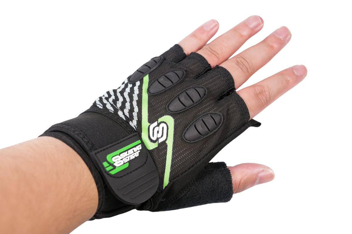 Skating Start Half-Finger Speed Skating Gloves | Anti-Slip Protective Gloves with Wrist Support for Kids & Adults