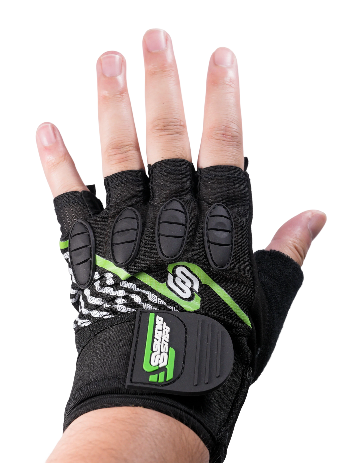 Skating Start Half-Finger Speed Skating Gloves | Anti-Slip Protective Gloves with Wrist Support for Kids & Adults