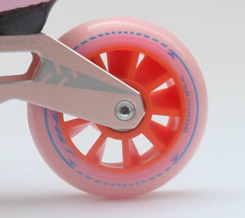90mm Inline Speed Skate Wheels – Pink & Orange