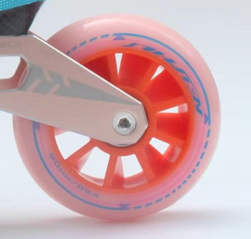 90mm Inline Speed Skate Wheels – Pink & Orange