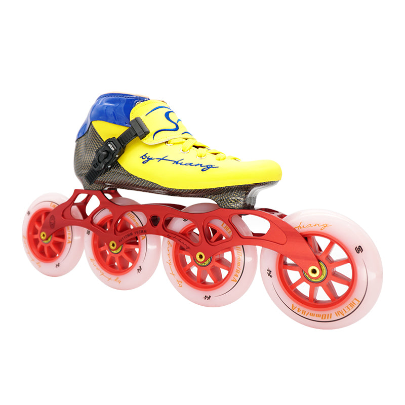 SKATING START YANHUANG Speed Skate Boots-Yellow Blue