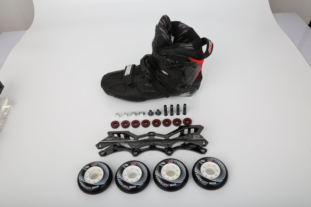 MST WZ Professional Carbon Freestyle Inline Skates- Black