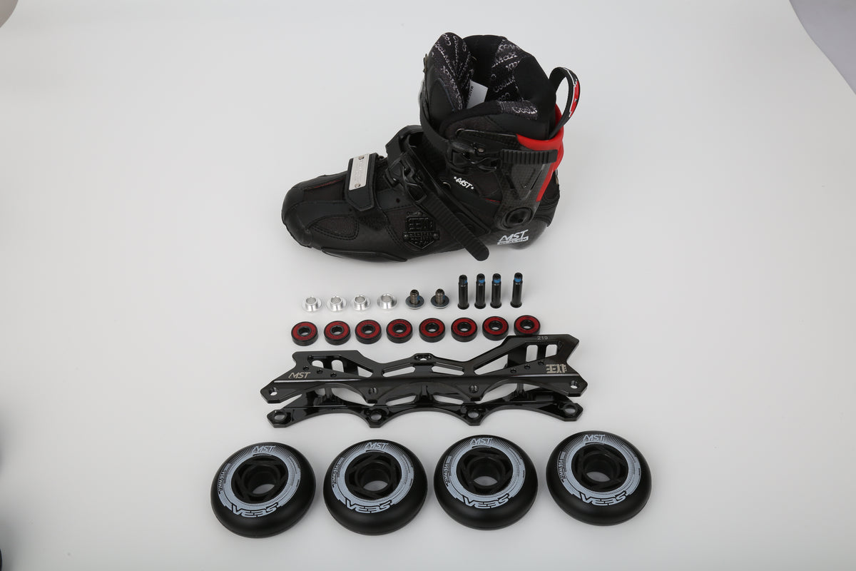 MST WZ Professional Carbon Freestyle Inline Skates- Black