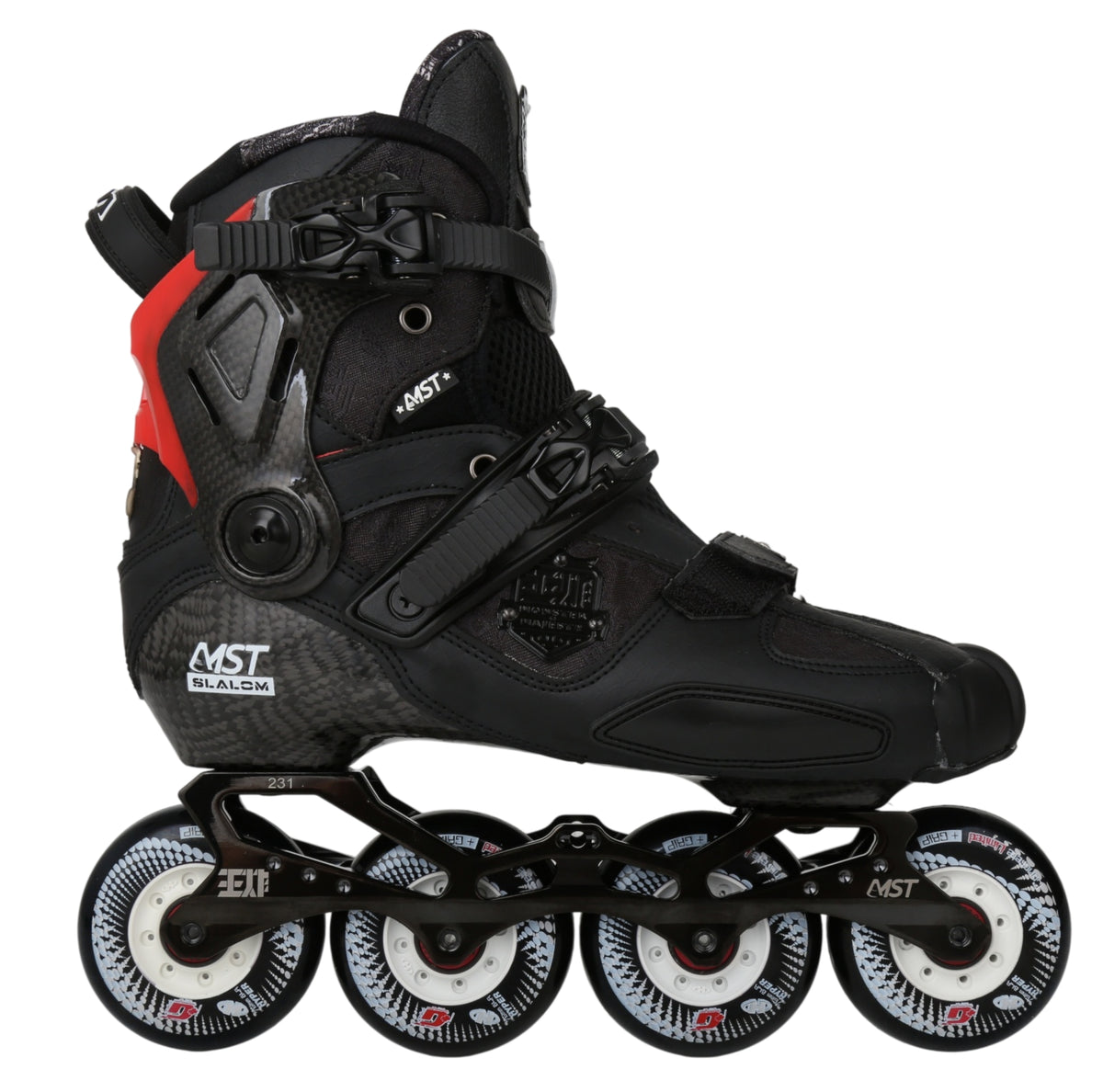 MST WZ Professional Carbon Freestyle Inline Skates- Black