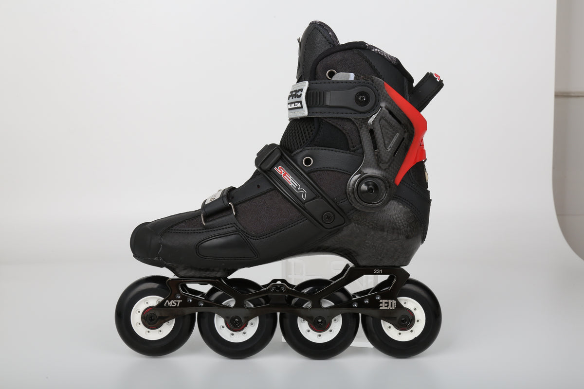 MST WZ Professional Carbon Freestyle Inline Skates- Black