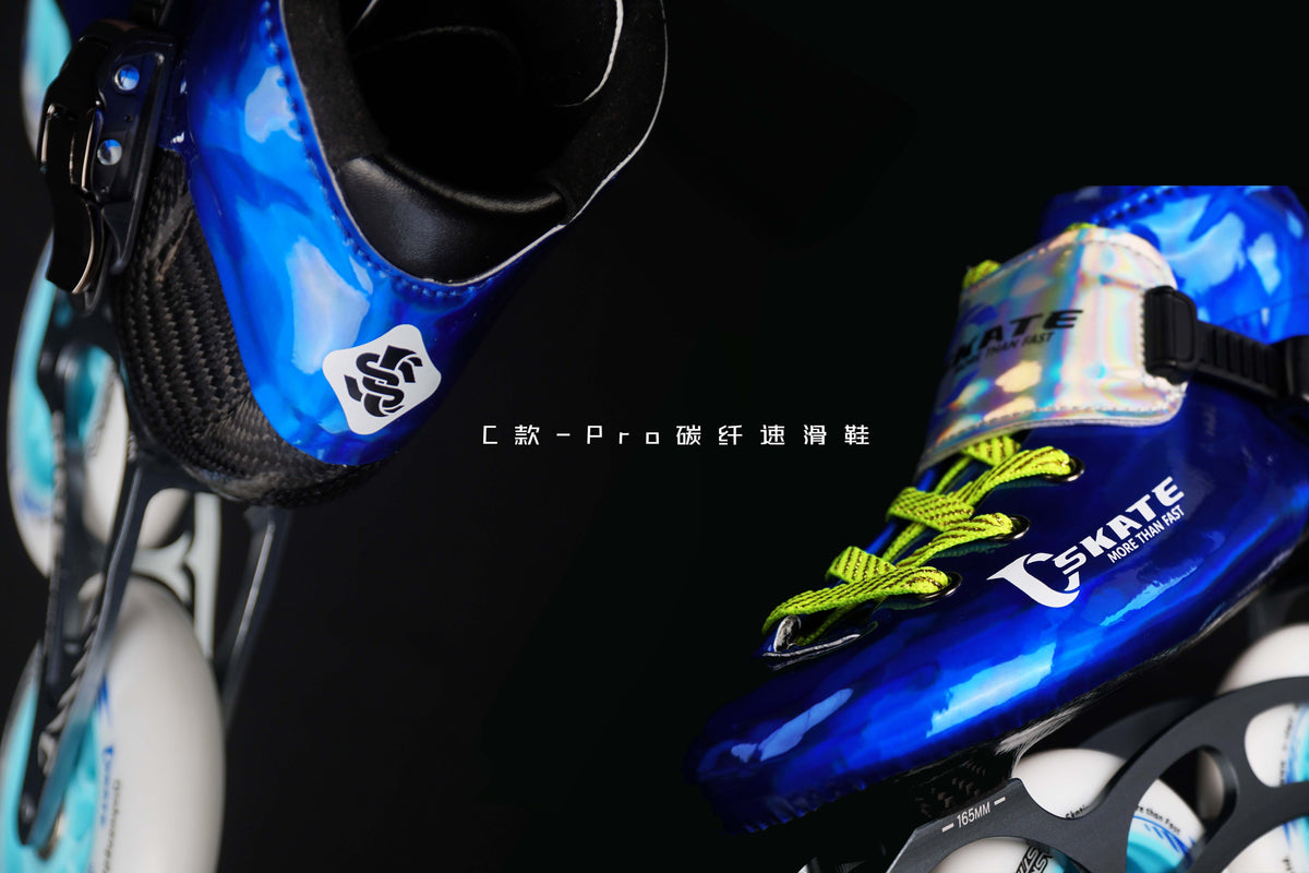 SKATING START NEW C PRO Carbon Speed Skating Skates-Blue