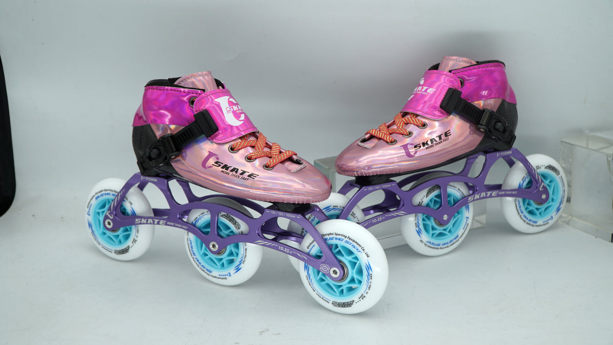 SKATING START NEW C PRO Carbon Speed Skating Skates-Pink