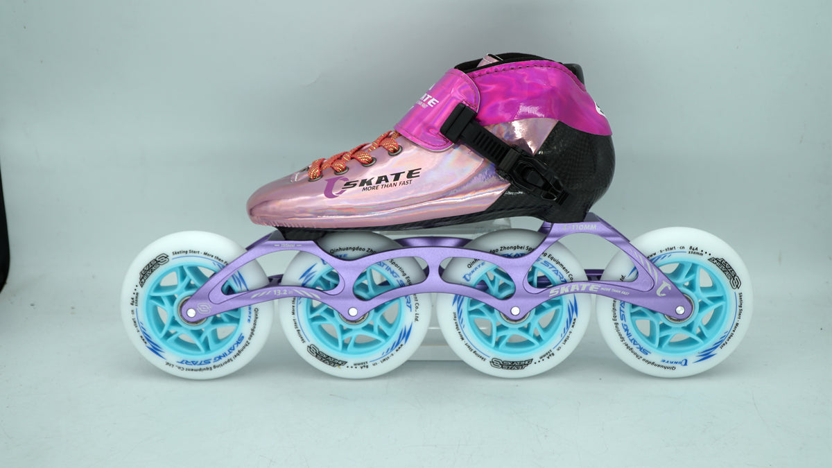 SKATING START NEW C PRO Carbon Speed Skating Skates-Pink