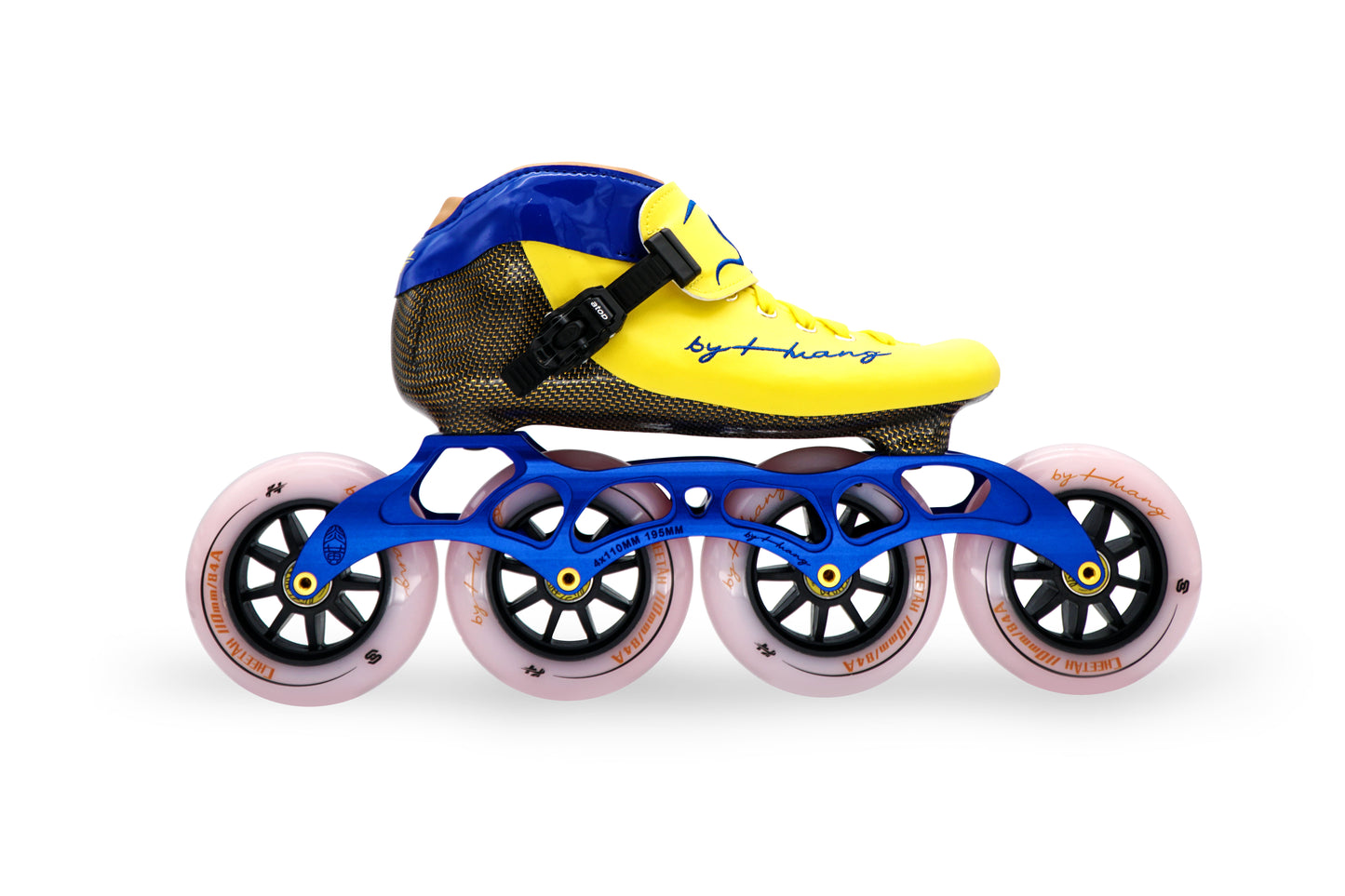 SKATING START YANHUANG Speed Skate Boots-Yellow Blue