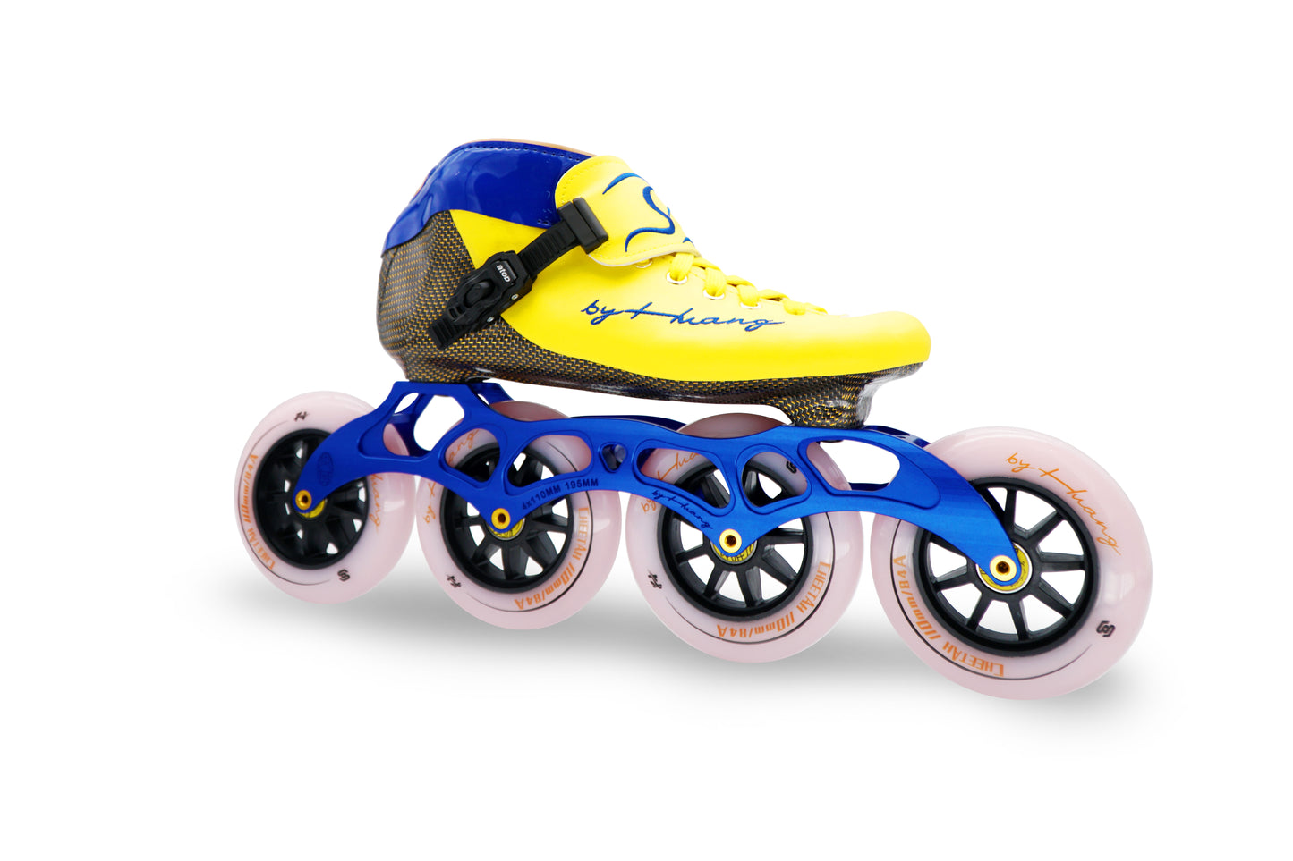SKATING START YANHUANG Speed Skate Boots-Yellow Blue