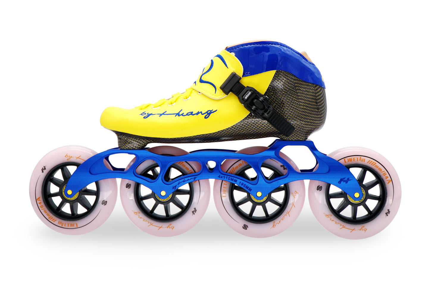 SKATING START YANHUANG Speed Skate Boots-Yellow Blue