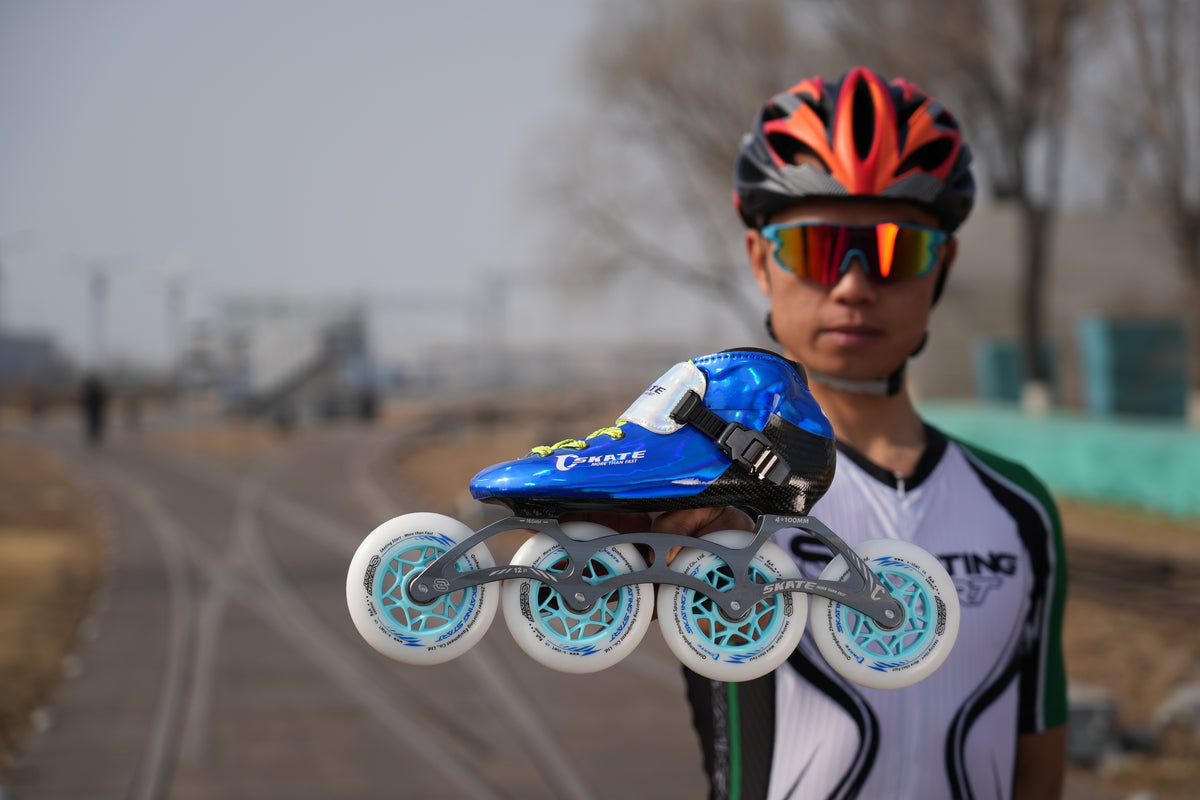 SKATING START NEW C PRO Carbon Speed Skating Skates-Blue