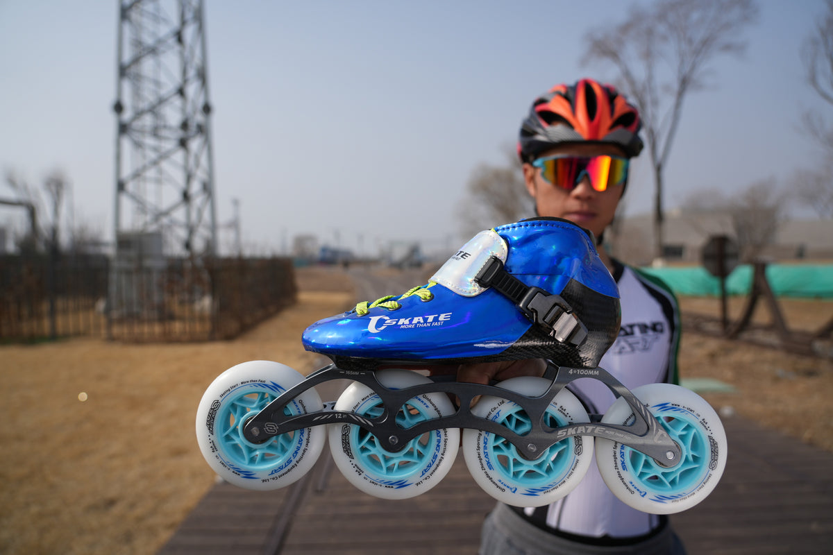 SKATING START NEW C PRO Carbon Speed Skating Skates-Blue