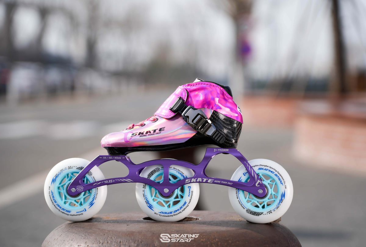 SKATING START NEW C PRO Carbon Speed Skating Skates-Pink