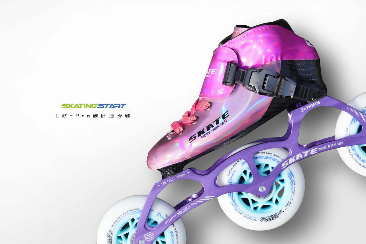 SKATING START NEW C PRO Carbon Speed Skating Skates-Pink