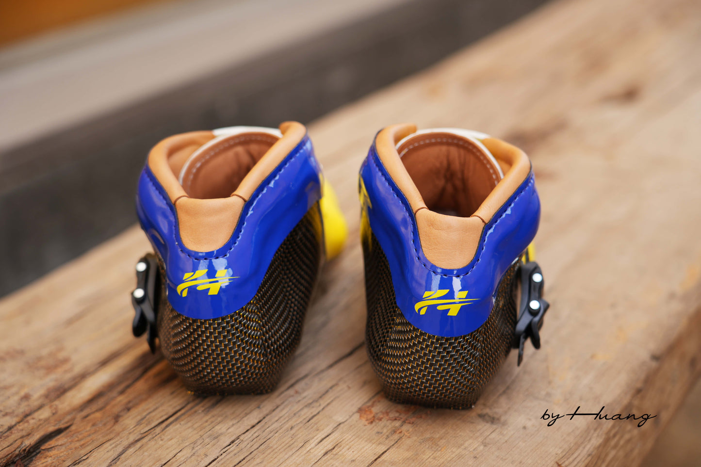 SKATING START YANHUANG Speed Skate Boots-Yellow Blue