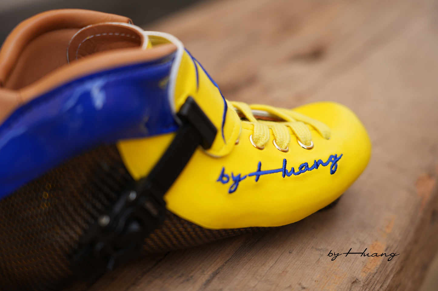 SKATING START YANHUANG Speed Skate Boots-Yellow Blue