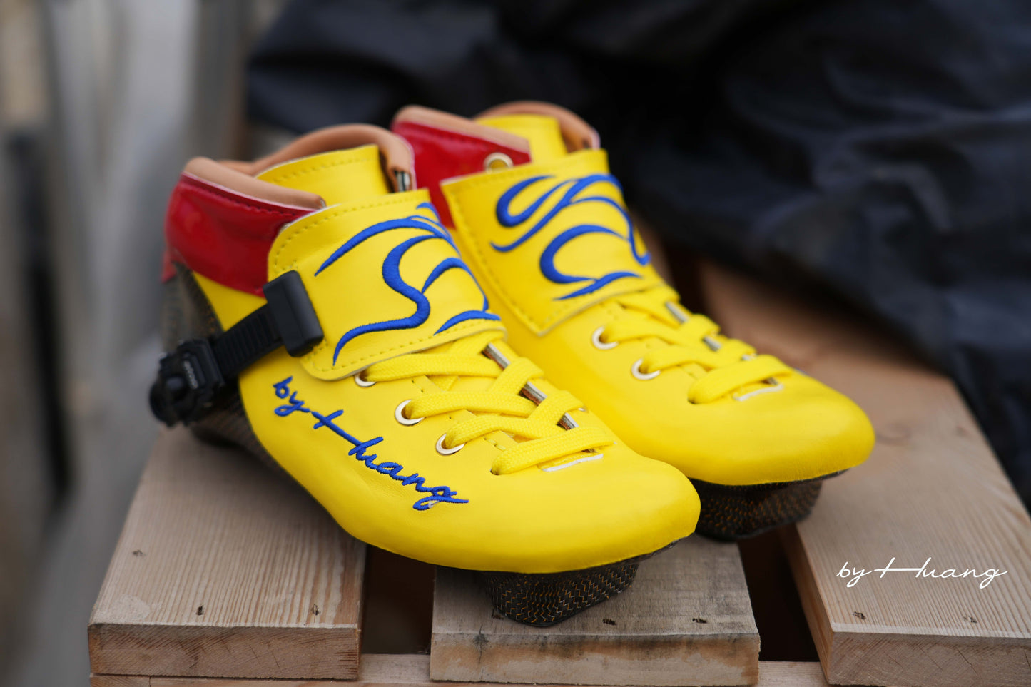SKATING START YANHUANG Speed Skate Boots-Yellow Red