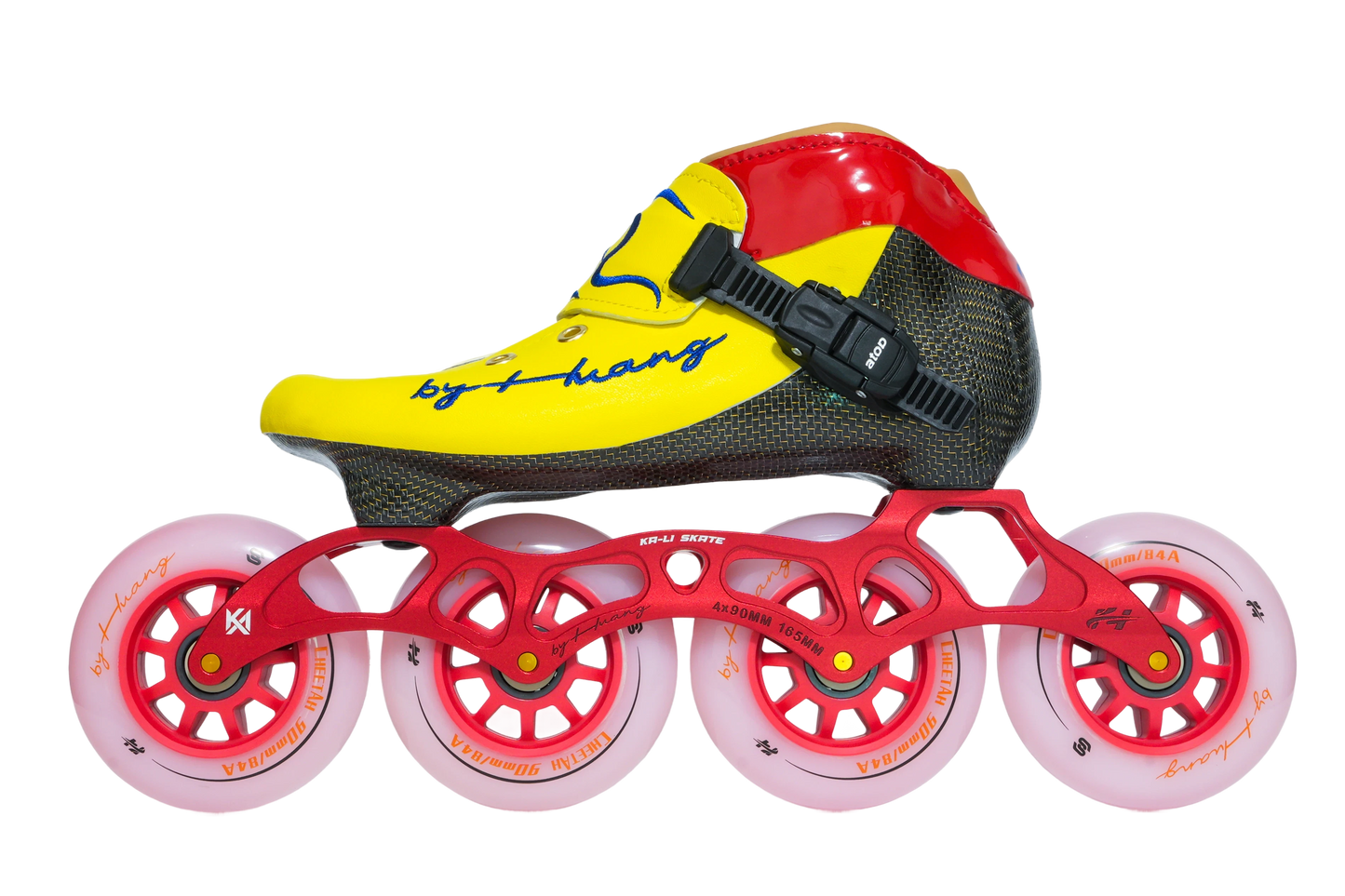SKATING START YANHUANG Speed Skate Boots-Yellow Red