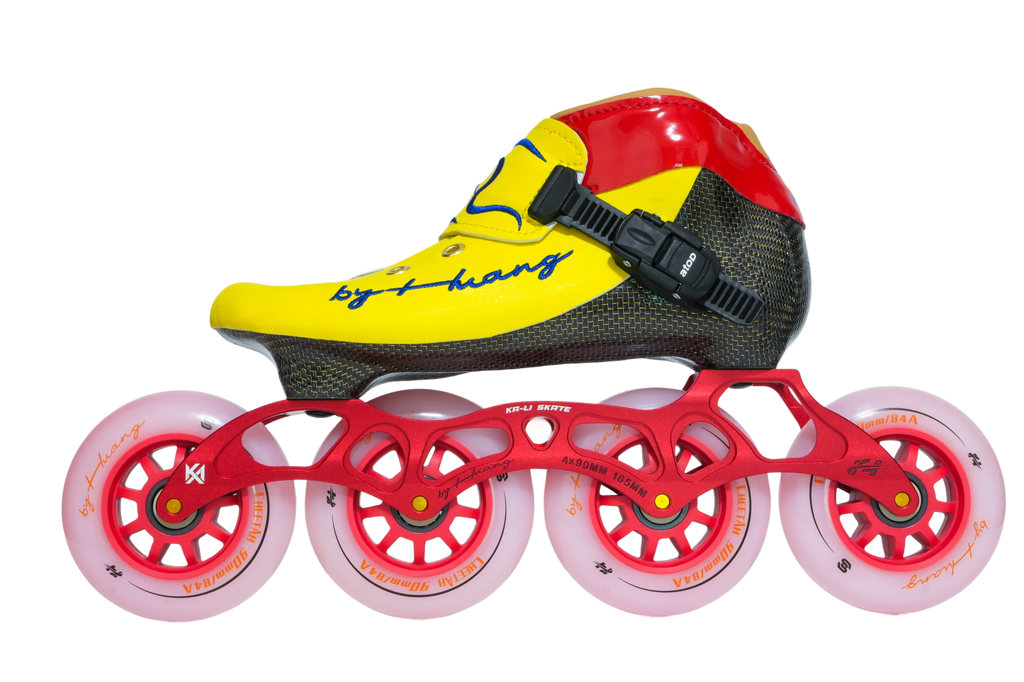 SKATING START YANHUANG Speed Skate Boots-Yellow Red