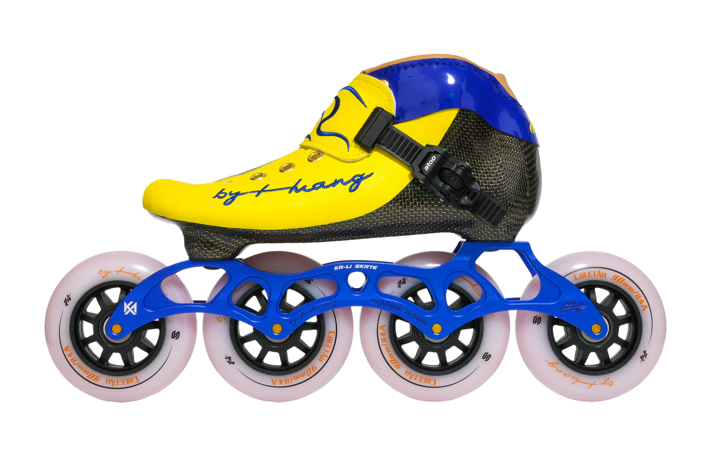 SKATING START YANHUANG Speed Skate Boots-Yellow Blue