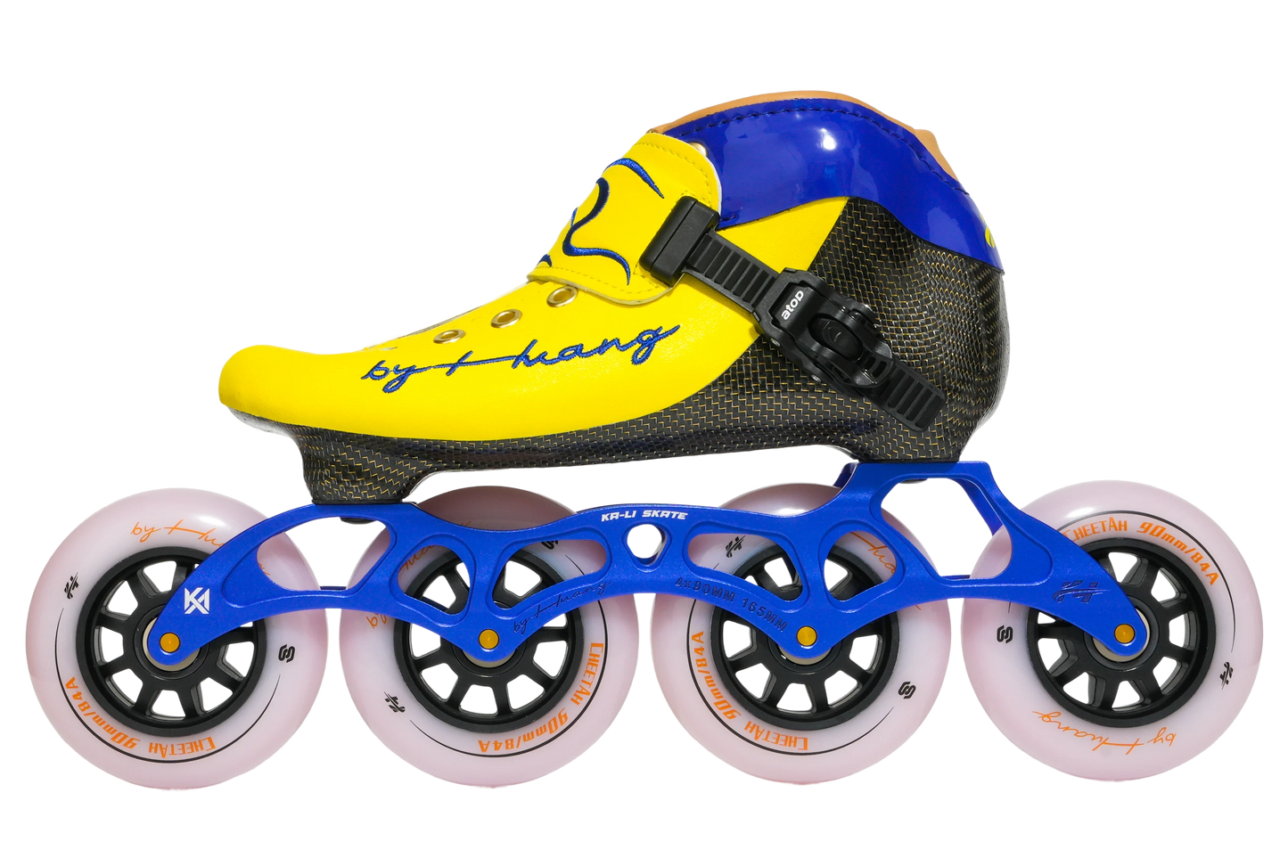 SKATING START YANHUANG Speed Skate Boots-Yellow Blue