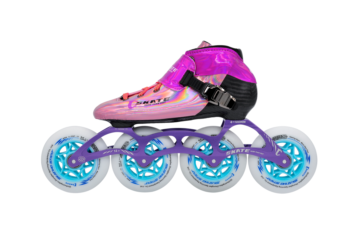 SKATING START NEW C PRO Carbon Speed Skating Skates-Pink