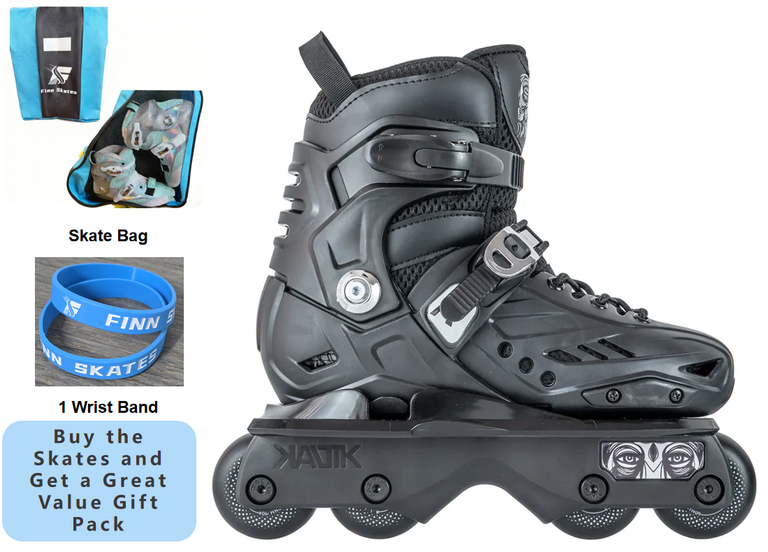KALTIK Ninja Aggressive Inline Skates-Black