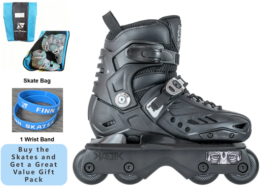 KALTIK Ninja Aggressive Inline Skates-Black