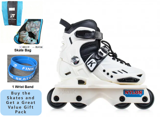 KALTIK Ninja Aggressive Inline Skates-White