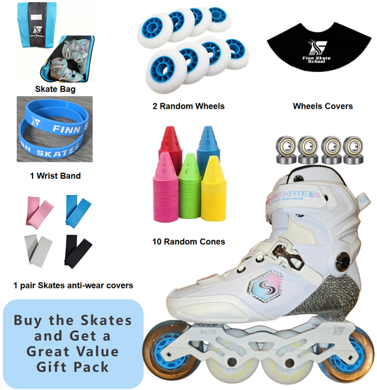 STAR Carbon Inline Skates-White