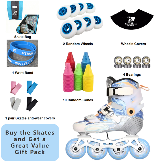 ACTION Colour Carbon Inline Skates-Blue