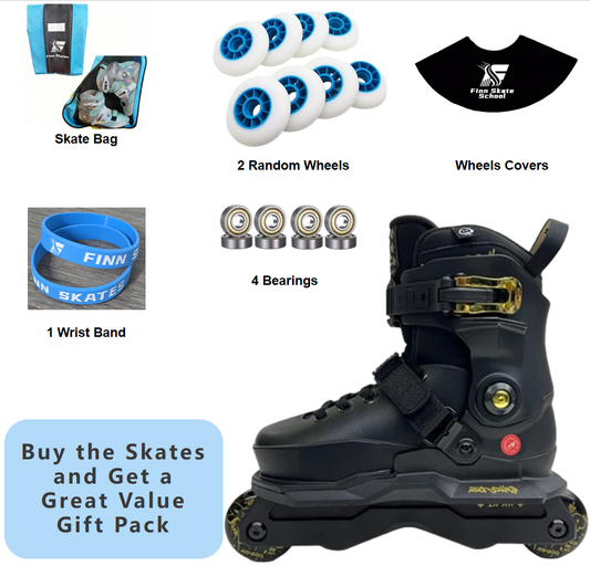 ROLLERKIDZ RK K1  Aggressive Inline Skates-Limited Edition Black