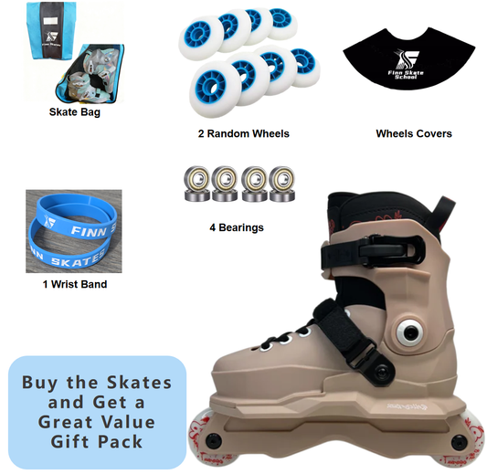ROLLERKIDZ RK K1 Aggressive Inline Skates-Khaki