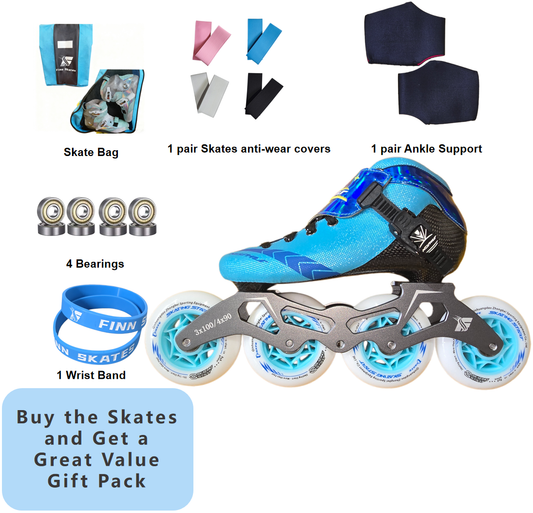 NEISHUS Carbon Speed Skating Skates-Blue