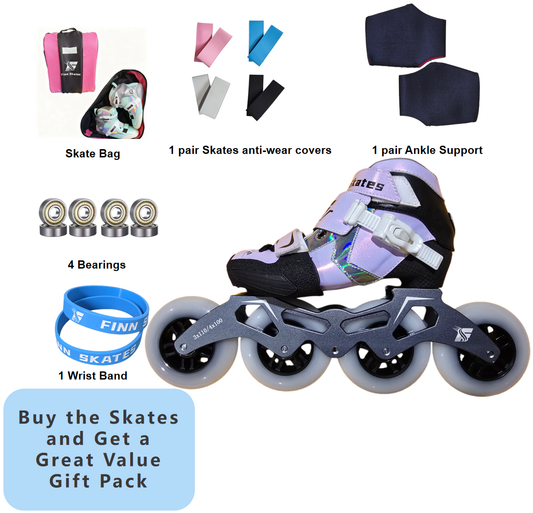 FINN SKATES Speed Skating Skates- Pink