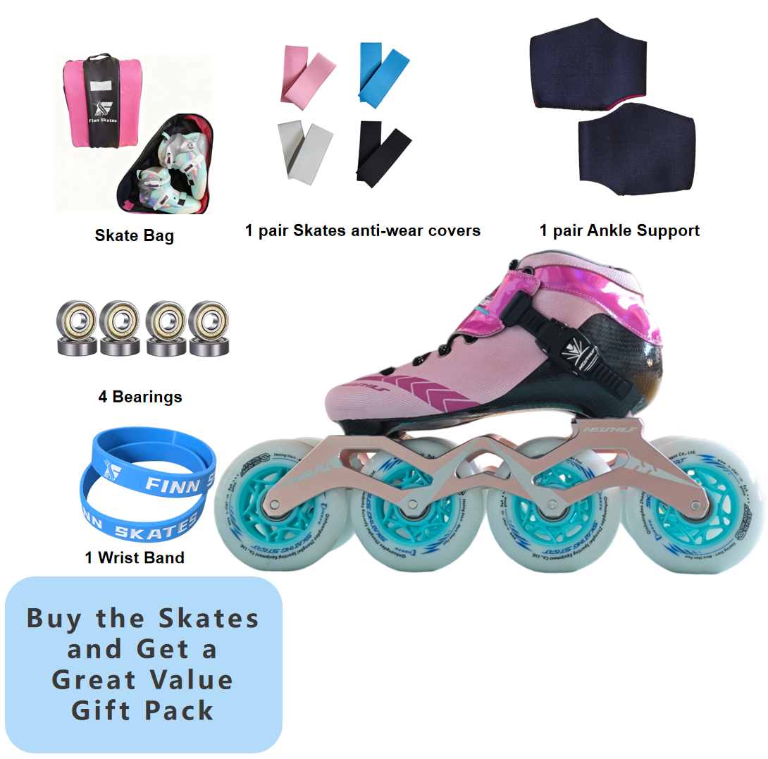 NEISHUS Carbon Speed Skating Skates-Pink